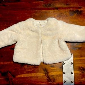 Jacadi 6m faux fur jacket